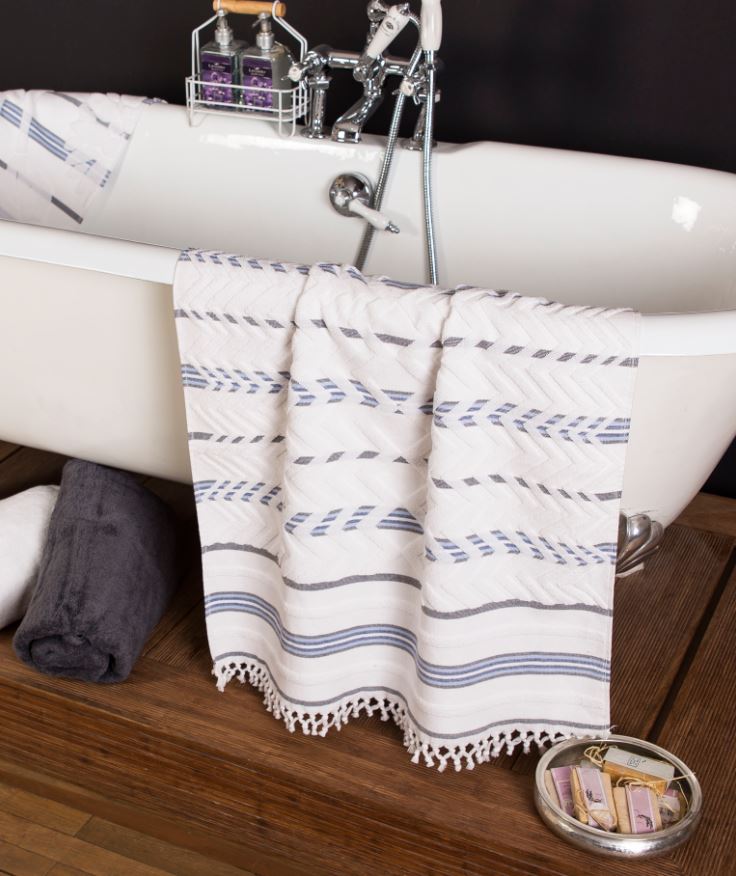 cotton towels in bathroom