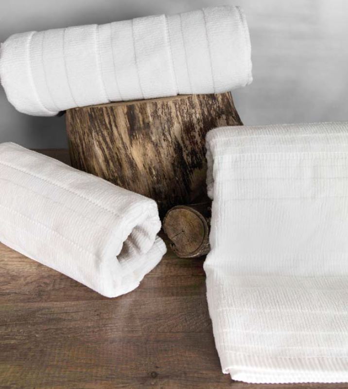 cotton towels on the table